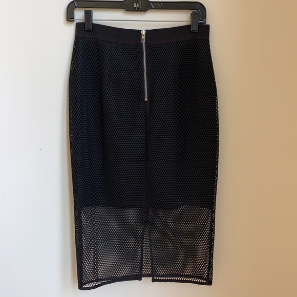 NWOT black Gili mesh overlay pencil skirt - Picture 7 of 12